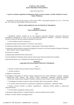 Uchwała Nr V/25/2015 Rady Miejskiej Wielichowa z dnia 28