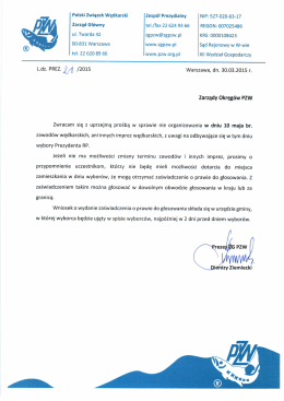 Polski Związek Wędkarski Zarząd Główny ul. Twarda 42 00