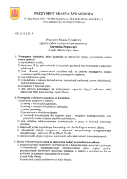 PREZYDENT MIASTA ŻYRARDOWA