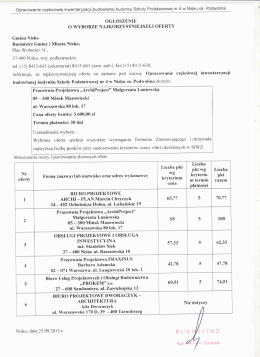 Opracowanie częściowej inwentaryzacji budowlanej