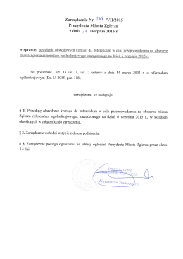 Zarządzenie Nr 248/VII/2015