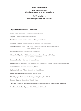 Book of Abstracts 6th International Weigl Conference on