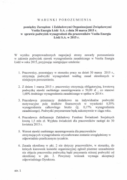 wARUNKI PoRoZUMIENiA
