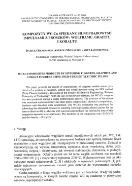 KOMPOZYTY WC-Co SPI`EKANE SILNOPRĄDOWYMI