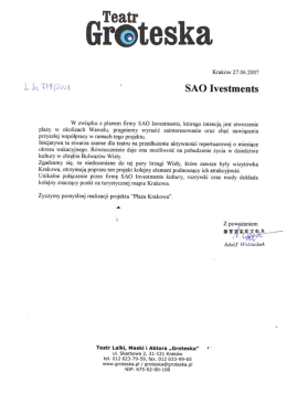 Gr teska - sao investments