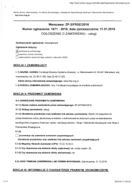 Numer ogłoszenia: 1671 - 2016 - BIP FRSE