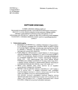 ZAPYTANIE OFERTOWE: