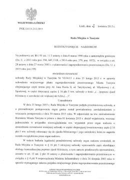 Treść rozstrzygnięcia - Ł&oacute;dź