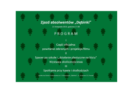 Zjazd absolwent&oacute;w &bdquo;Dębinki"