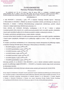 ZAWIADOMIENIE - Portal Geodety Powiatu Brzeskiego