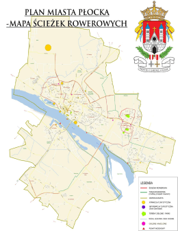 Mapa ścieżek rowerowych – duża