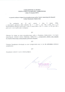 tutaj zobacz zarządzenie wójta