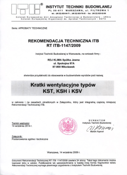 INSTYTUT TECHNIKI BUDOWLANEJ