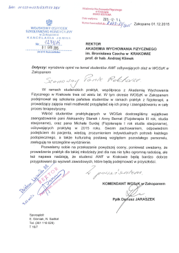 Opinia Komendanta WOSzK