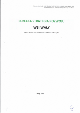 SOŁECKA STRATEGIA ROZWOJU WSI WĹŁY