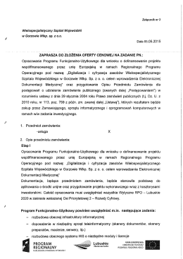 Opracowanie Programu Funkcjonalno
