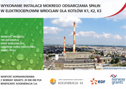 wykonanie instalacji mokrego odsiarczania spalin w