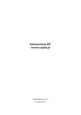 Dokumentacja API serwisu epaka.pl