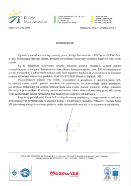 "Koleje Mazowieckie &ndash; KM" Sp. z o.o. - Macro