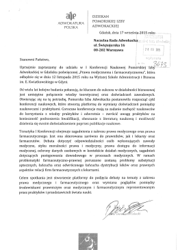 DziE ADWOKATURA POM&Uuml;RSKIH IZBY POLSKA ADWOKACKIH