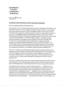 Wyjaśnienia treści SIWZ