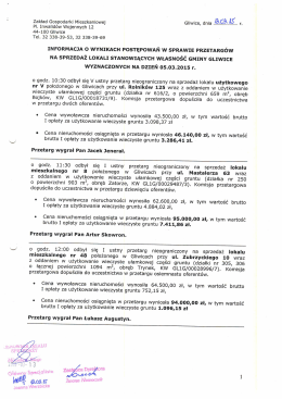 Gliwice, dnia r. Zakład Gospodarki Mieszkaniowej