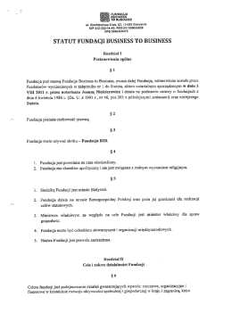 Statut Fundacji