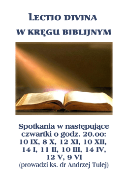 Lectio divina w kręgu biblijnym