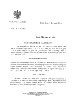 Treść rozstrzygnięcia - Łódzki Urząd Wojewódzki