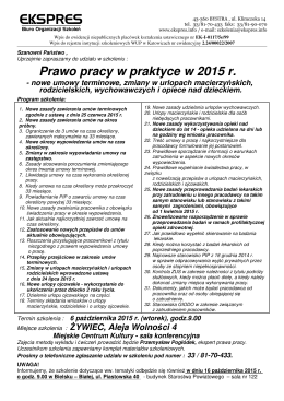 Prawo pracy w praktyce w 2015 r.