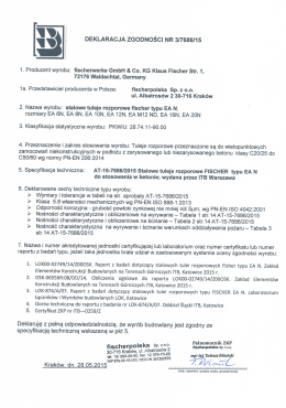 Page 1 _ l " " a DEKLARACJA ZGODNOŚCI NR 3I7686I15 i 1