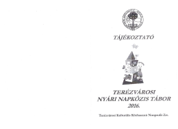 tájékoztató letöltése  - Terézvárosi Két Tannyelvű
