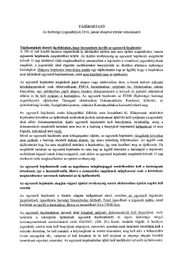 TÁJÉKOZTATÓ