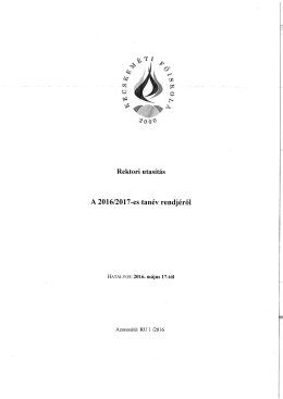 a 2016/17-es tan&eacute;v időbeoszt&aacute;sa