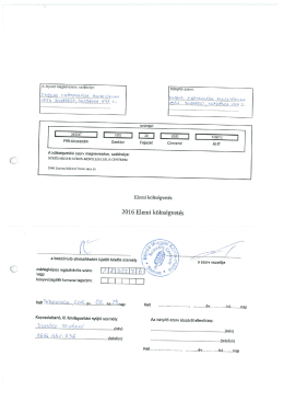 2016 Elemi k&ouml;lts&eacute;gvet&eacute;s