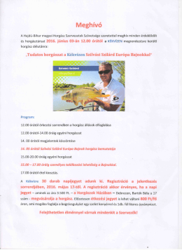 Tudatos horgászat a Kékvizen