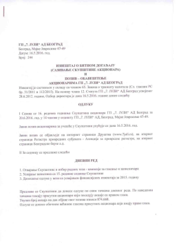 Page 1 ГП „7. ЈУЛИ“ АД БЕОГРАД Београд, Мајке Јевросиме 47