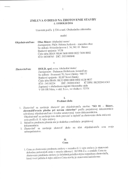 Zmluva o dielo-Zhromažďovacia plocha pri novom