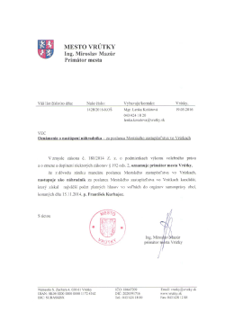 dokument - Vr&uacute;tky