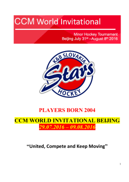 players born 2004 ccm world invitational beijing 29.07