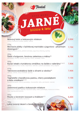 Sezónne menu