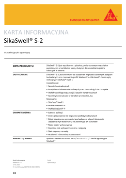 SikaSwell S-2 - Sika Poland Sp. z oo