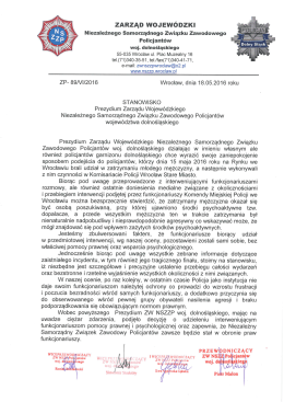 stanowisko prezydium zw nszzp.