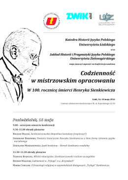 Program konferencji - Katedra Historii Języka Polskiego