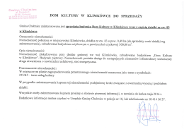 Ogłoszenie - Chełmiec