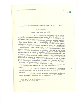 Page 1 WIADOMOŚCI PARAZYTOLOGICZNE - |- T. XIII, NR 4