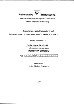 instr_sem_VI_cw11 - PB Wydział Budownictwa i Inżynierii Środowiska