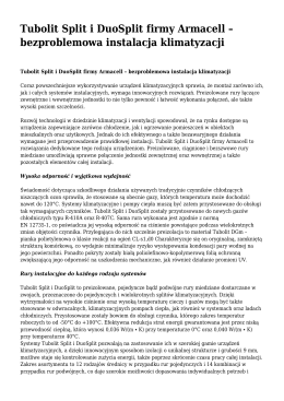 Tubolit Split i DuoSplit firmy Armacell