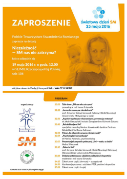 SM nas nie zatrzyma? , która odbędzie się 19 maja 2016