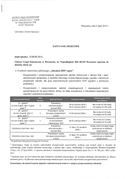 Zapytanie ofertowe - Główny Urząd Statystyczny